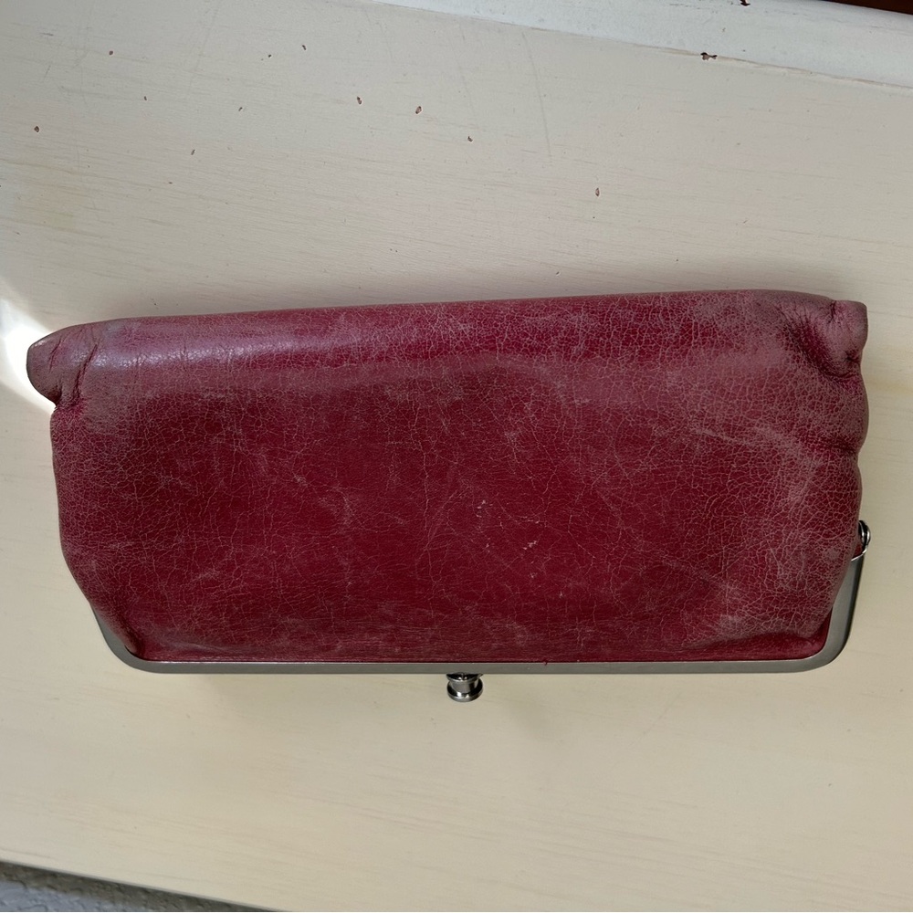 Women’s Lauren Hobo brand cranberry wallet clutch